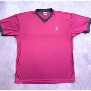 VTG Cannondale Terra Men's Sz L Cycling V-Neck Jersey Shirt Red‎ Black